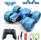 Amicool Remote Control RC Car All Terrain, 4WD 360°Rotation Stunt Car Offroad RC Vehicle with LED, 2.4GHz Car Radio Control Crawlers for Kids 6-12 Years