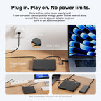 Amicool External USB-C USB 3.0 CD/DVD Drive Burner Player Laptop Ultra-Slim +/-RW Portable Writer CD/DVD Reader for Laptop Desktop PC Computer, Mac iMac MacBook, Windows 11/10/8 Linux Optical Drive