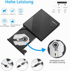 Amicool External DVD Drive External USB 3.0 USB C CD Drive for Laptop Desktop PC MacBook External DVD Burner Windows 7/8.1/10/11 Linux Mac OS CD/DVD Reader Portable +/-RW ROM Optical Drive