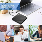 Amicool External DVD Drive External USB 3.0 USB C CD Drive for Laptop Desktop PC MacBook External DVD Burner Windows 7/8.1/10/11 Linux Mac OS CD/DVD Reader Portable +/-RW ROM Optical Drive